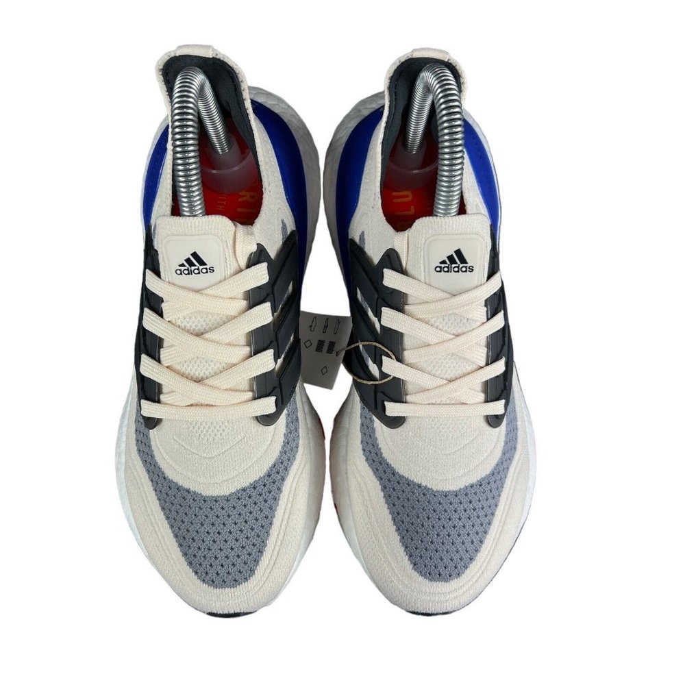 Adidas Ultraboost 21 J Wonder White Red Shoes GX2558 Youth Boy's Sz 4 Y(GS) - Picture 7 of 10